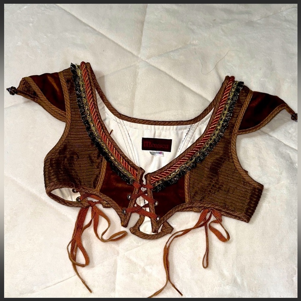 Brown and Gold Moresca Khadija bodice, Large